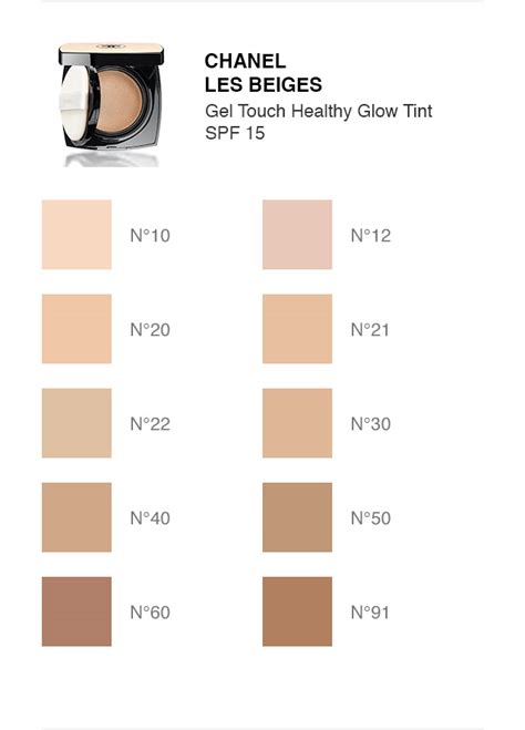 chanel gel touch foundation shade